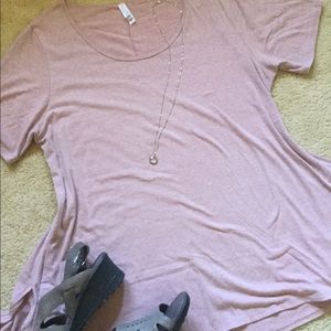 🦄Lularoe perfect t 2xl 2x heathered mauve rose